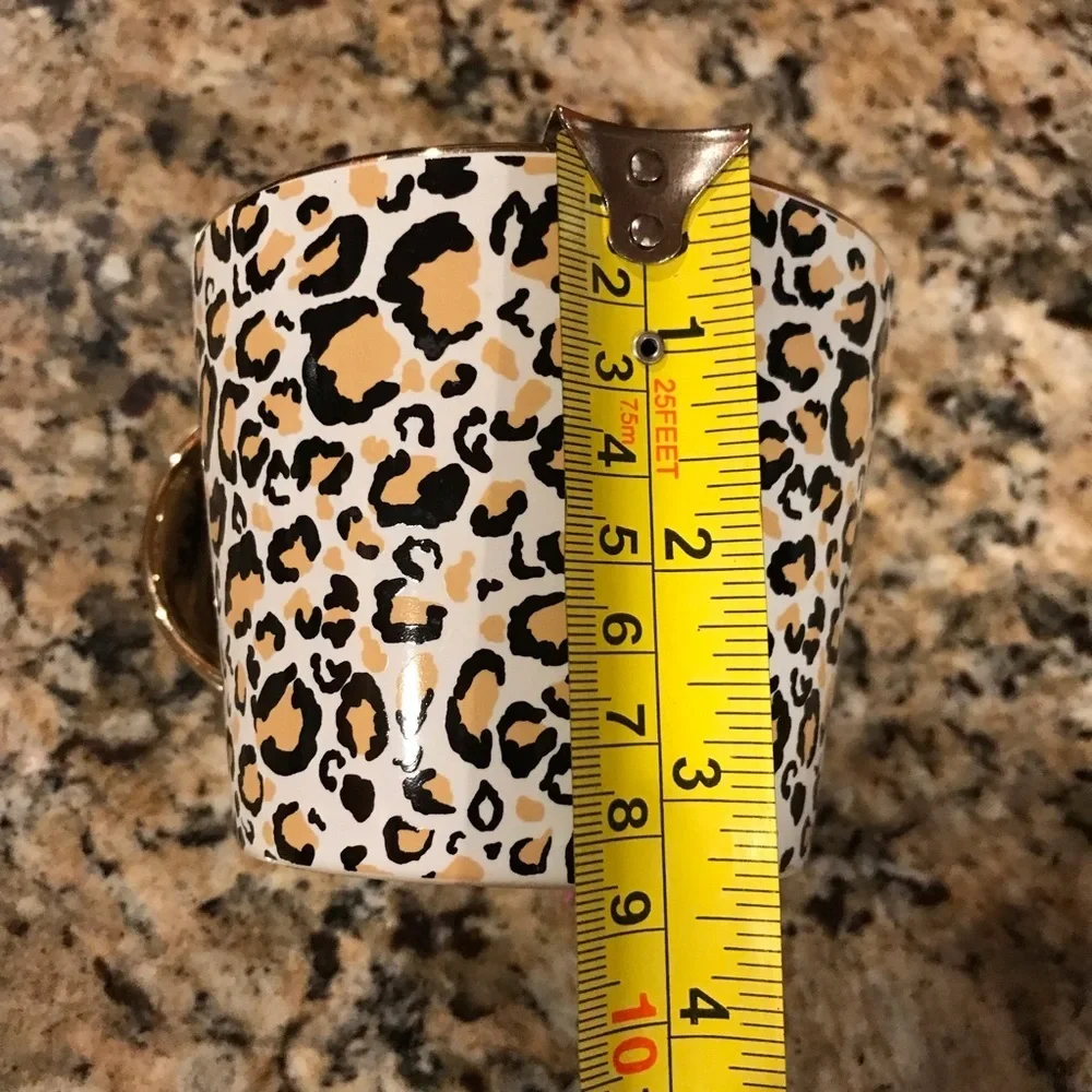 ☕️prima design Gold & Leopard Coffee Mug